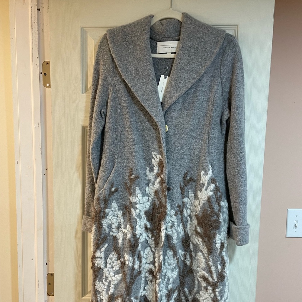 NWT RARE Angel of the North Anthropologie Embroidered Sweater Coat *Sold Out* S